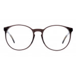 Colibris Eyewear Damenbrille Jana, runde Brillenfassung in Braun, von vorne auf weißem Hintergrund.