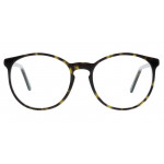 Colibris Eyewear Damenbrille Jana mit rundem, braun-meliertem Gestell, Frontansicht.