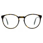 Colibris Eyewear Damenbrille Lisa D., runde Fassung, braun gemustert, Frontansicht.
