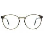 Colibris Eyewear Damenbrille Lisa D., runde Fassung in transparentem Grau, Vorderansicht.