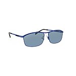 Herrenbrille Makellos ME 7041 mit blauem Metallrahmen und getönten Gläsern.
