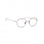 Damenbrille Makellos ME 1039 mit dünnem, goldfarbenem Metallrahmen in Hexagon-Form.