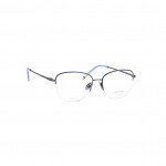 Damenbrille makellos ME 1050 mit schwarzem Metallrahmen und klaren Gläsern.