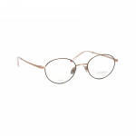 Runde Unisexbrille makellos ME 1073 mit dünnem, goldfarbenem Metallrahmen.