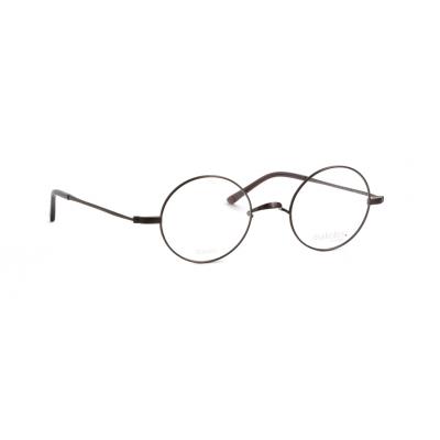 Runde Unisex-Brille Makellos ME 1080, filigranes Metallgestell in Dunkelbronze.