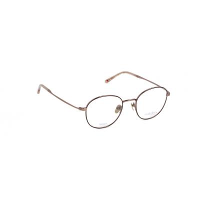 Runde Unisexbrille makellos ME 1081 in Gold mit dünnem Metallrahmen.
