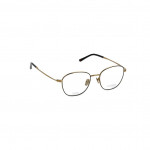 Unisexbrille Makellos ME 1082 mit goldenem Metallrahmen und klaren, runden Gläsern.