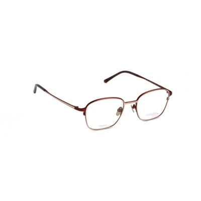 Unisexbrille makellos ME 1083 mit schmalem, rechteckigem Metallrahmen in Rotbraun.