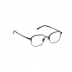 Unisexbrille Makellos ME 1083 mit schwarzem Metallrahmen und klaren Gläsern.