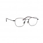 Unisexbrille makellos ME 1085 mit schwarzem, rundem Metallrahmen auf weißem Hintergrund.