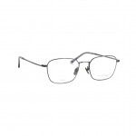 Herrenbrille Makellos ME 1086 mit rechteckigem, schwarzem Metallrahmen auf weißem Hintergrund.