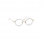 Runde Unisexbrille makellos ME 1088 mit dünnem, goldenem Metallrahmen.