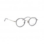 Unisexbrille makellos ME 1089 mit rundem, silbernem Metallgestell.