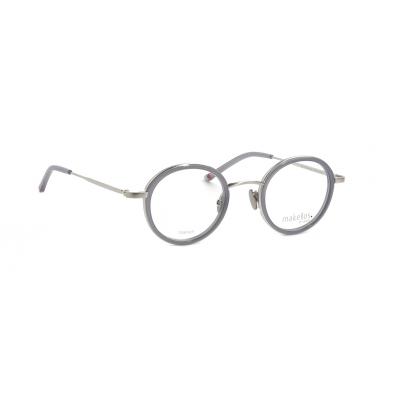 Unisexbrille makellos ME 1089 mit rundem, silbernem Metallgestell.