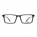 Unisex Brille MITA MT1019, rechteckiger schwarzer Rahmen, klaren Gläser.