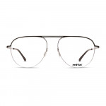 Unisex Brille MITA MT1023 mit schwarzem Rahmen, runden Gläsern und bequemen Nasenpads. Ideale Mischung aus Stil und Komfort.