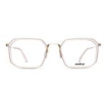 Damenbrille MITA MT1302 mit rechteckigen Gläsern und einem feinen, goldfarbenen Metallrahmen.