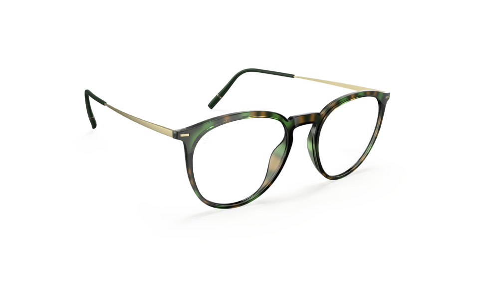 Silhouette Illusion Lite 2970-L240 Havanna Wineyard Green 53-18 Silhouette Illusion Lite 2970 Unisexbrille in Oliv