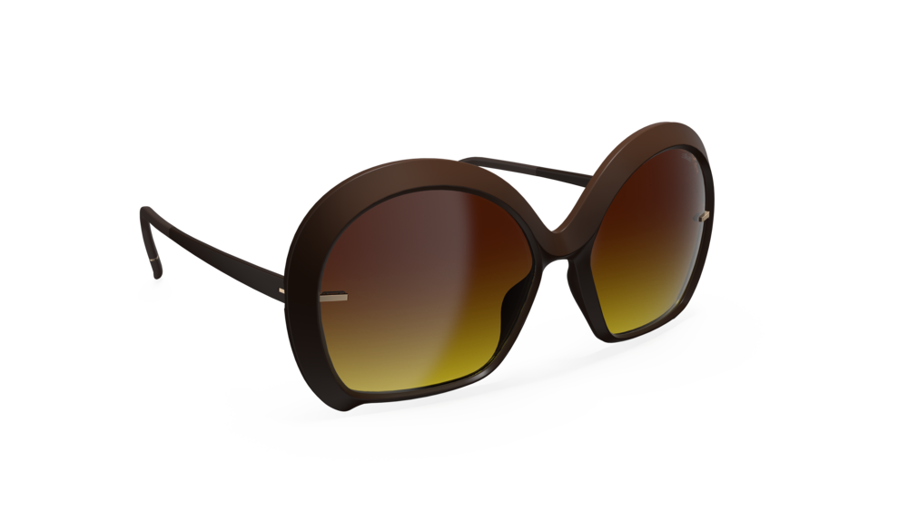 Silhouette Iconic Shades 3200-6230 SLM Yellow Brown Gradient 59-16 Silhouette Iconic Shades 3200 Unisexbrille in Gelb