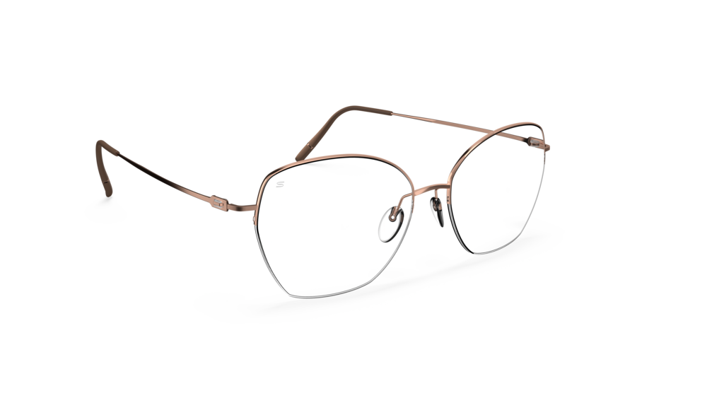 Silhouette Nylor Refined 4574-3530 Glossy Rosegold 55-16 Silhouette Nylor Refined 4574 Damenbrille in Roségold