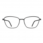 Damenbrille Neubau Lea T115 in schwarzem, filigranem Metall-Design mit rechteckigen Gläsern und schlanken Bügeln.