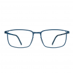 Herrenbrille Neubau Phillip T117 in Blau mit rechteckigem Design, leichtem Metallrahmen und schlanker Bügelform.