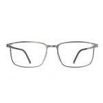 Herrenbrille Neubau Phillip T117 in minimalistischem Design, silberfarbenes Gestell mit rechteckigen Gläsern.