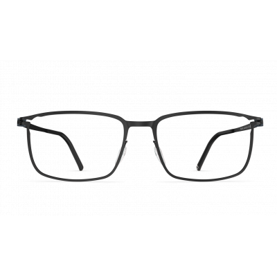 Ansicht der Herrenbrille Neubau Phillip T117 mit rechteckigem Rahmen in schwarzem Design, elegant und minimalistisch.
