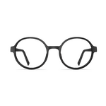 Herrenbrille Neubau Siggi T126 in Schwarz mit rundem Rahmen, modernem Design und dünnen Bügeln.
