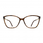 Damenbrille Neubau Leni T128 in havanna-braunem Vollrandrahmen mit eleganter, zeitloser Katzenaugenform.