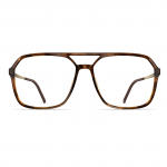 Herrenbrille Neubau Rupert T131 in Rechteckform mit braunem Rahmen und schlanken Bügeln, modernes Design.