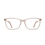 Damenbrille Neubau Paula T138 in transparentem Beige mit leicht rechteckiger Form und schlanken Bügeln, frontal abgebildet.