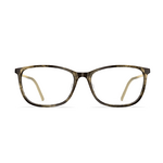 Produktbild der Damenbrille Neubau Paula T138 in rechteckiger Form mit grauer Musterung und beige-transparenten Bügeln.