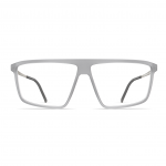 Herrenbrille Neubau Freddy T145 in Silber, modernes rahmenloses Design mit rechteckigen Gläsern und schlanken Bügeln.