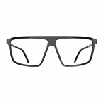 Herrenbrille Neubau Freddy T145 in Schwarz, rechteckige Form mit schlanken Bügeln und modernem Design.