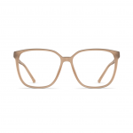 Damenbrille Neubau Judit T146 in mattem Beige, rechteckiges Design mit leicht abgerundeten Ecken und filigranen Bügeln.