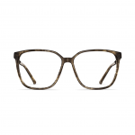 Damenbrille Neubau Judit T146 in rechteckiger Form mit transparent braun gemusterter Fassung, modern und elegant.