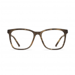 Unisexbrille Neubau Jonny T147 in rechteckiger Form, braun melierte Fassung, auf weißem Hintergrund dargestellt.