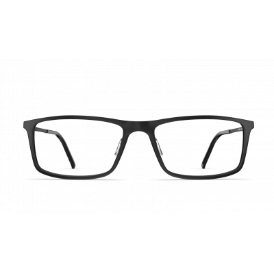 Herrenbrille Neubau Tom II T151 in schwarzem rechteckigem Rahmen, moderne und minimalistische Optik.