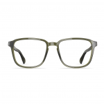 Unisexbrille Neubau Jamie T152 in olivgrüner Farbe mit rechteckigem Gestell, geeignet für stilbewusste Träger.