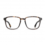 Unisexbrille Neubau Jamie T152 mit rechteckigem Gestell in Havanna-Muster, ideal für einen stilvollen und modernen Look.