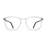 Herrenbrille Neubau Alex T153 in transparentem Rahmen mit schwarzem Bügel, modern und stilvoll für den täglichen Gebrauch.