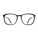 Herrenbrille Neubau Alex T153 in Schwarz mit rechteckigem Rahmen und dezentem Design, frontal abgebildet.