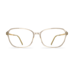 Damenbrille Neubau Pia T155 in heller, durchsichtiger Fassung mit rechteckigem Design und schlanken Bügeln.