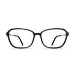Damenbrille Neubau Pia T155 in Schwarz mit rechteckigem Rahmen und schlanken Bügeln, ideal für einen modernen Look.