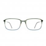 Herrenbrille Neubau Herbert T158 mit rechteckigem Rahmen in Grün und dezentem Farbverlauf, optimal für modernen Stil.