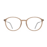 Herrenbrille Neubau Anton T159 mit runder, hellbrauner Fassung und schlanken Bügeln in modernem Design.