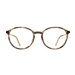 Herrenbrille Neubau Anton T159, runde Fassung in Hornoptik mit dezenten Bügeln, moderne und stilvolle Optik.