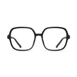 Damenbrille Neubau Sophie T161 in schwarzem Rahmen, rechteckige Form mit schlanken Bügeln, frontalansicht.