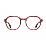 Unisexbrille Neubau Noel T167 in Rot, klassisches rundes Design, geeignet für jeden Stil.